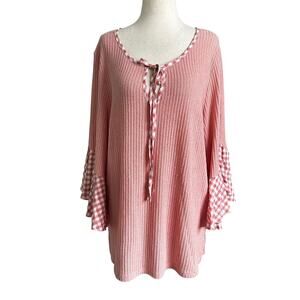 Susan Betro Pink Knit Shirt Women's Size Large | 19-1